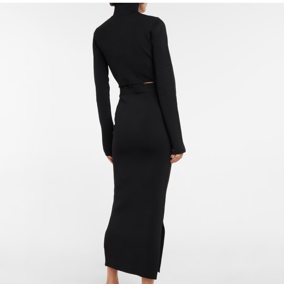 NANUSHKA Kaida mockneck cut-out midi dress - Picture 2 of 8
